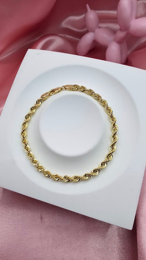 Pulso Torzal En Oro 18 cm De 10k