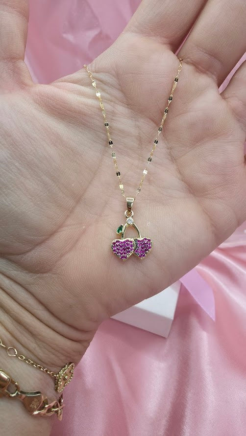Gargantilla Cherry grande en oro de 10k