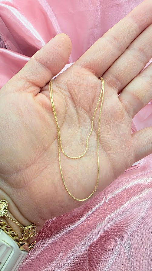 Cadena Colita De Ratón En Oro De 10k