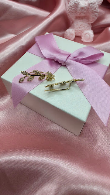 ARETES TREPADORES PIEDRAS EN ORO DE 10K