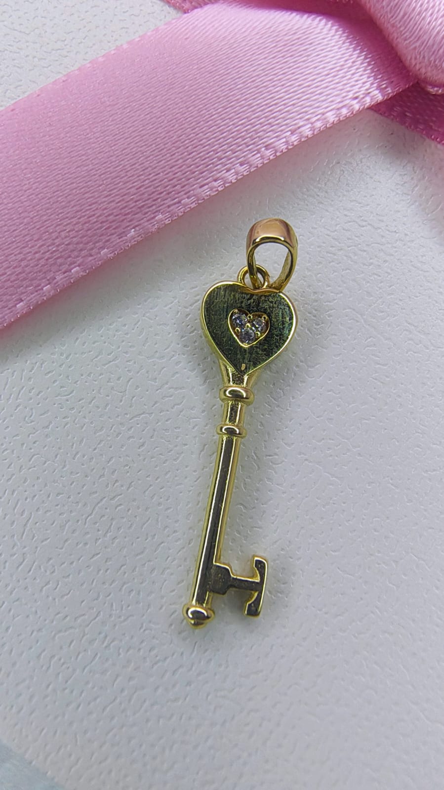 Gargantilla llave corazón en Oro de 10k