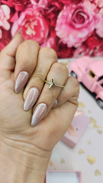 Anillo Colita De Ballena En Oro De 10k