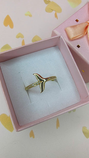 Anillo Colita De Ballena En Oro De 10k