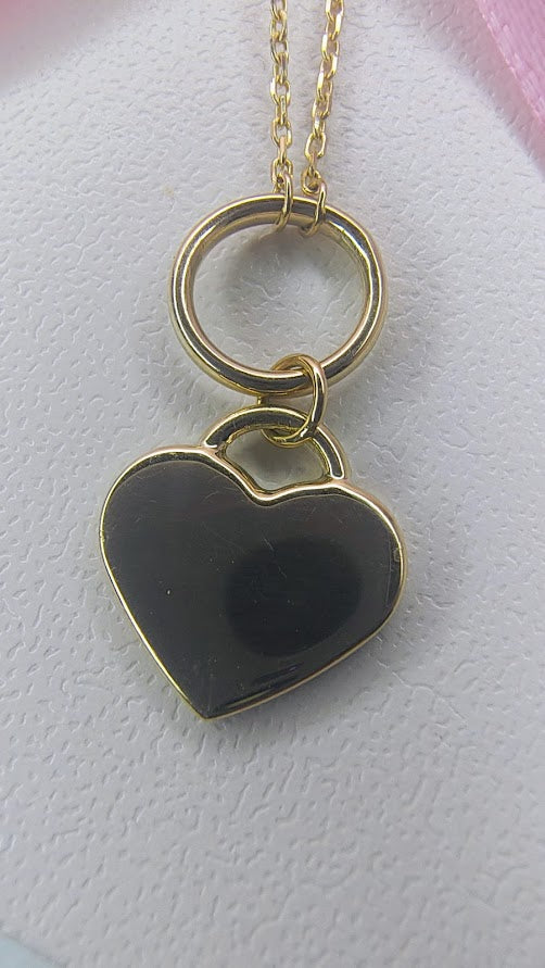 Gargantilla aro corazón en Oro de 10k