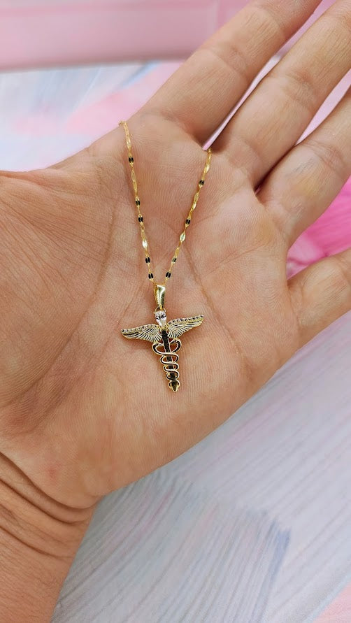 Gargantilla Medicina en Oro de 10k