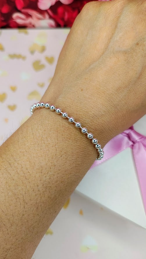 Pulso Bola Lisa En Plata