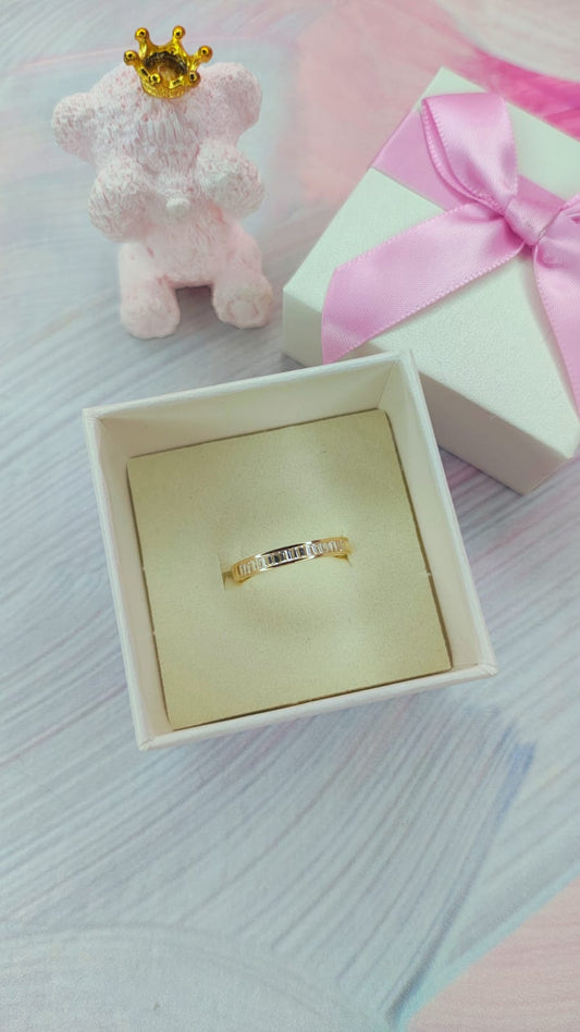 Anillo  baguette vertical en Oro de 10k