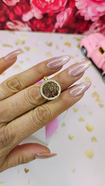 Dije Árbol De La Vida en Oro de 10k