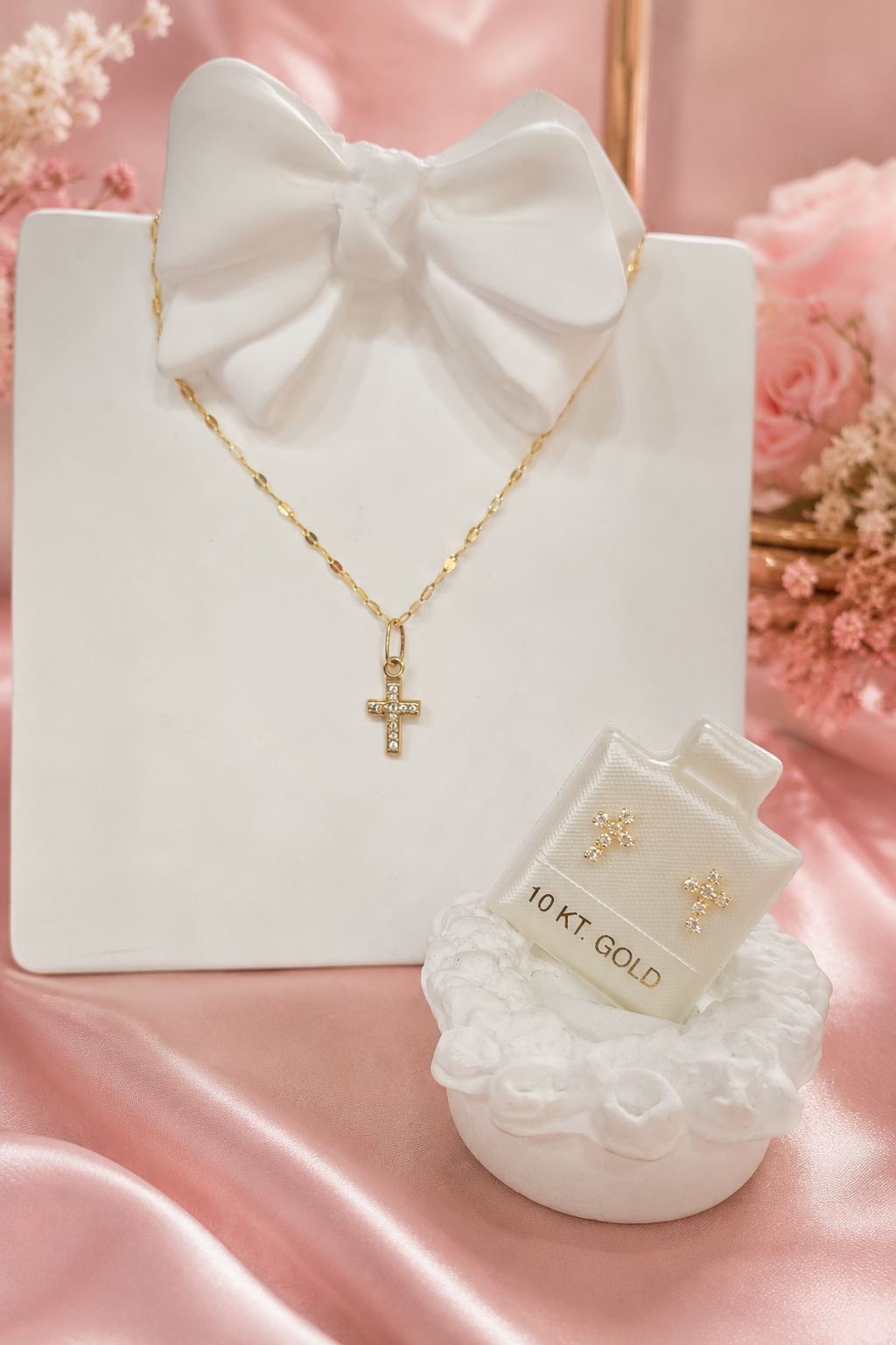 Set cruz BB en Oro de 10k 💎