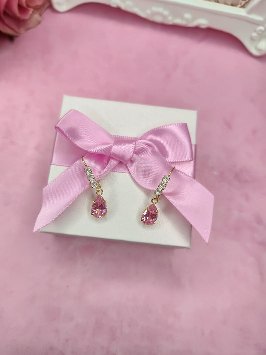 Arete Lluvia En Oro De 10k