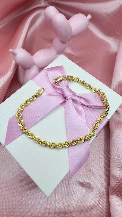 Pulso Torzal En Oro 18 cm De 10k