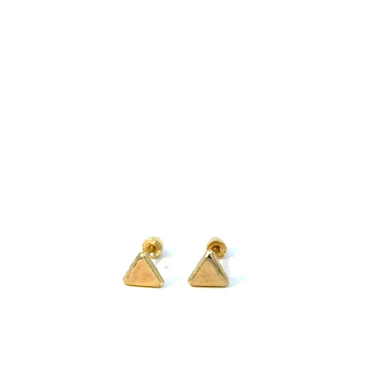 BROQUEL TRIANGULO BOTON ORO 10K