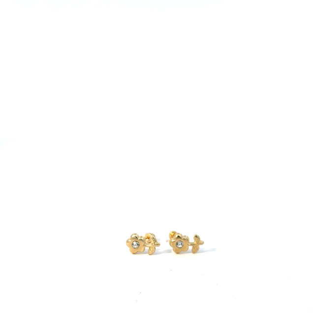 BROQUEL FLOR BEBE DE ORO 10K