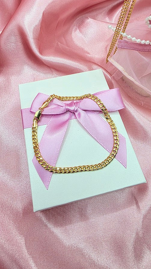 Pulso barbado Italiano de 18 cm en Oro de 10k