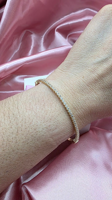 BRAZALETE PIEDRAS EN ORO DE 10K