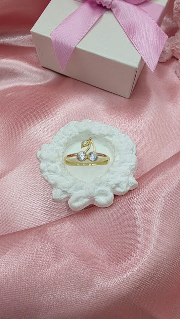 ANILLO CEREZA EN ORO DE 10K