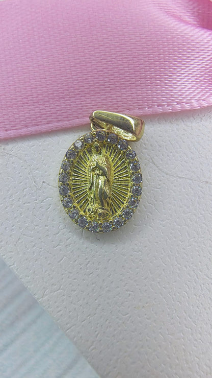 Dije medallita Guadalupe  turca Oro de 10k