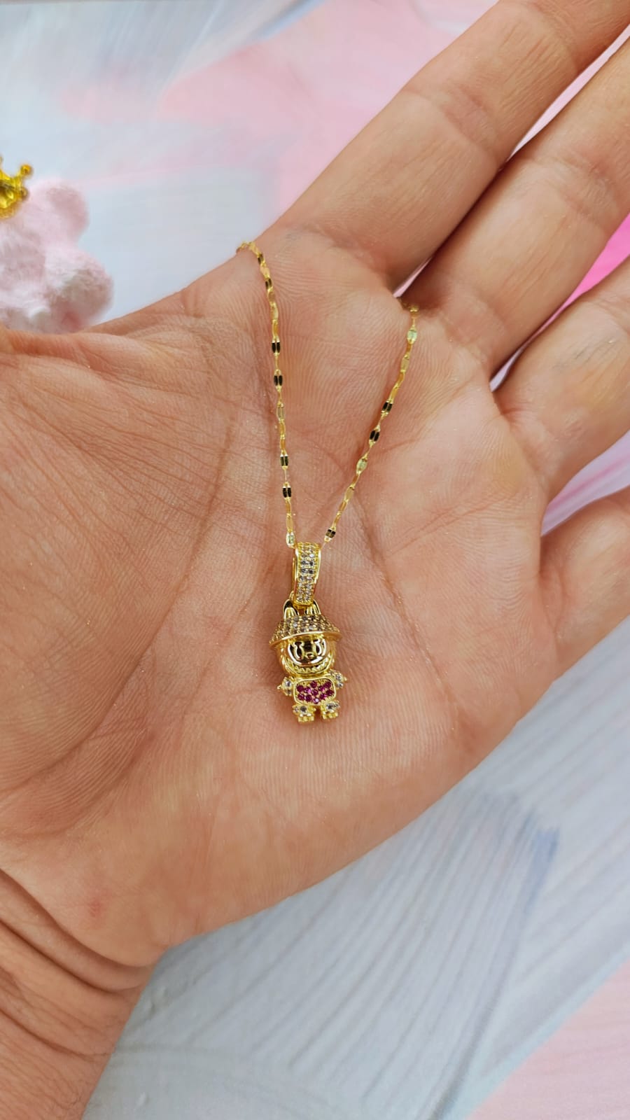 Gargantilla Labubu en Oro de 10k