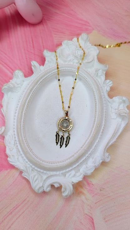 Gargantilla Atrapasueños Nacional Chico En Oro De 10k