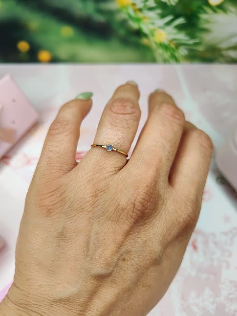 Anillo Corazón Unicornio En Oro De 10k