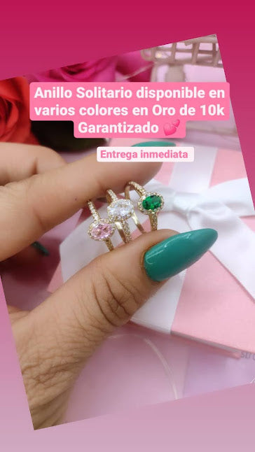 Anillo Verito Solitario En Oro De 10 k