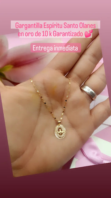Gargantilla Espíritu Santo Olanes En Oro De 10k