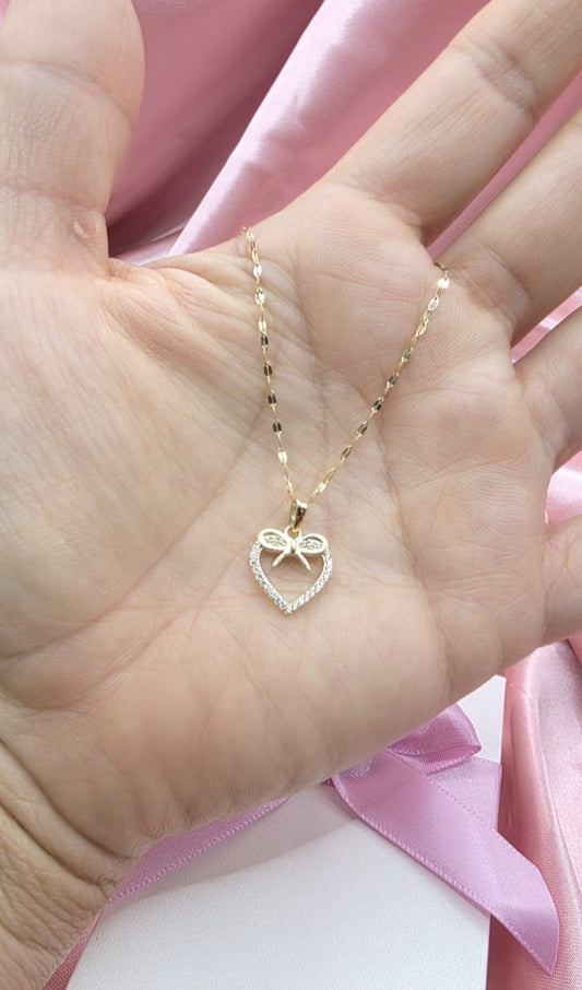 Gargantilla  corazón coquett en oro de 10k