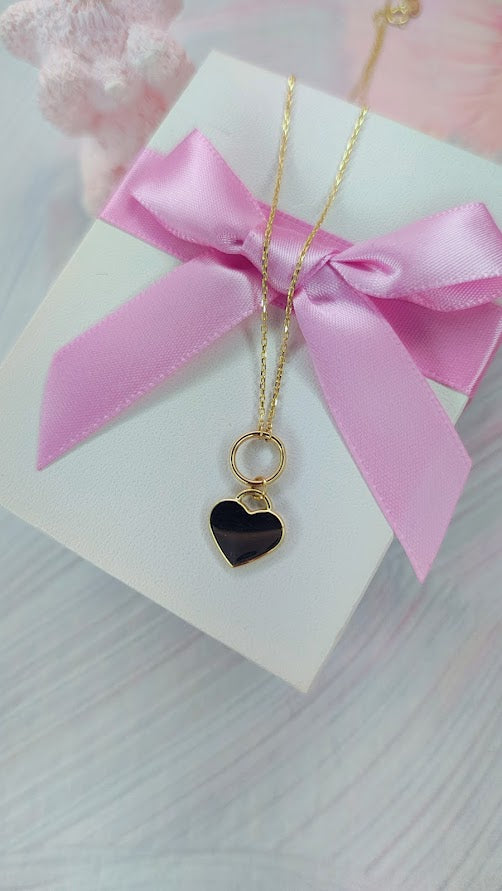 Gargantilla aro corazón en Oro de 10k