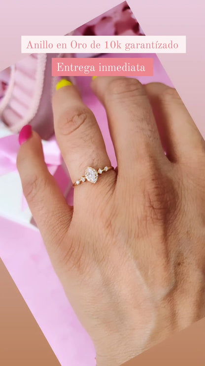 Anillo Rombito en Oro de 10k