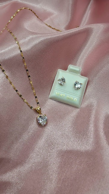 SET CORAZON ICE DE ORO 10K