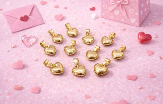 Dije corazón inflado chico oro 10k