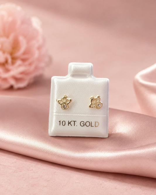 Broquel angelito piedra oro 10k