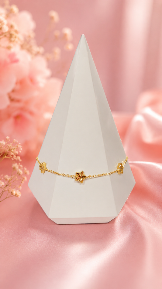 Pulso Estrellitas diamantadas en Oro 10k ✨️