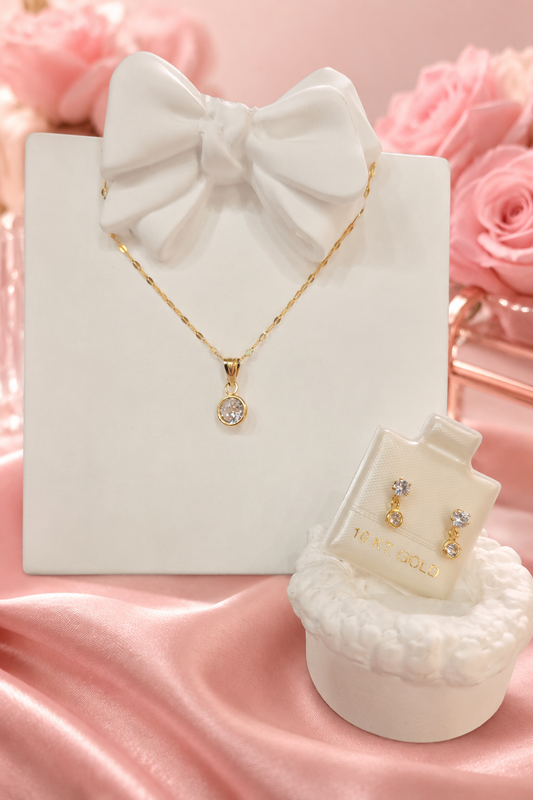 Set Bicel colgante en oro de 10k