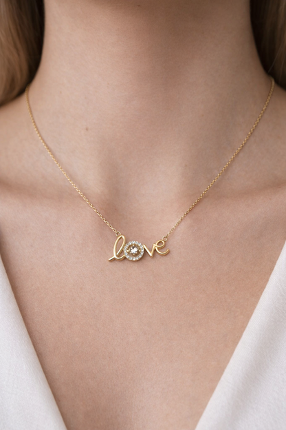 Gargantilla  Love en Oro de 10k