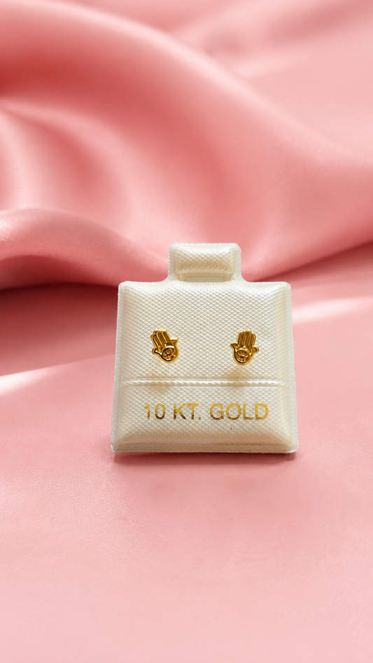 Broquel Manita de Fatima mini en oro 10k